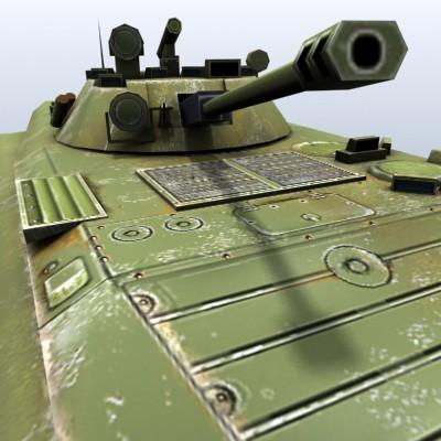 3D Model of Low-poly Soviet AFV BMP-2 - 3D Render 7
